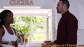 busty black skank receives an emotional facial