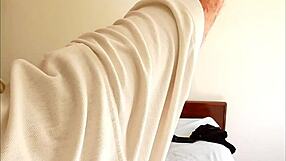 Behind The Scene Of Sexy Tiina's Shoot As She Strips And Shows Pussy On Bed