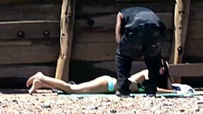 bbc slams amateur cheating teen on the beach