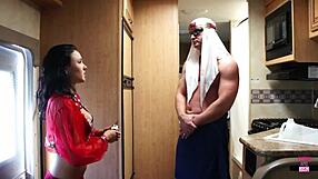 Did You See That Brunette with Big Tits Getting Her Cunt Drilled on the Counter?