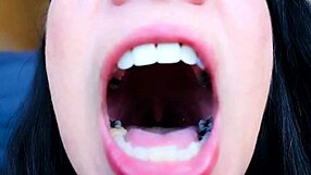 mouth fetish scene featuring tongue play in detailed exploration