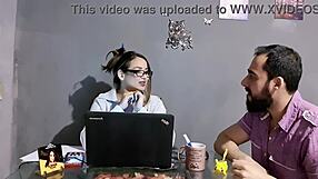 Latina MILF Brunette Takes Monster Cock Sucking