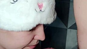 what a delight, she leaves everything so clean after big cock orgasm