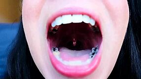 mouth fetish scene featuring tongue play in detailed exploration