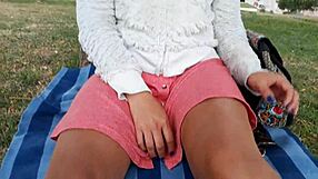 Blonde shows shaved pussy for money