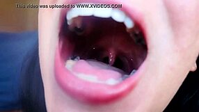mouth fetish scene featuring tongue play in detailed exploration