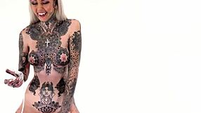 Tattooed Amber Luke Rides The Tremor For The First Time