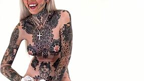 Tattooed Amber Luke Rides The Tremor For The First Time