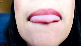 mouth fetish scene featuring tongue play in detailed exploration