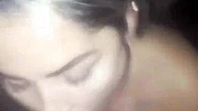 The amateur couple fucks passionately at home.