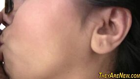 teen newbie gets creamed in blowjob teen 18+ glasses pov masturbation creampie hardcore amateurs first time high definition.