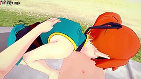 Itsuka Kendo gives a blowjob in Boku no Hero POV scene.