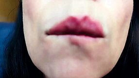 mouth fetish scene featuring tongue play in detailed exploration