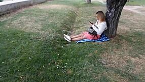 Blonde shows shaved pussy for money