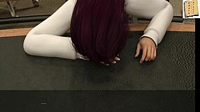 Shauna Relaxes in College Classroom