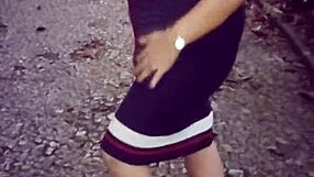 Naughty public masturbation in sao paulo park!