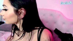 Cassie curses shows big tits and fingers pussy on webcam for first time.