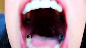 mouth fetish scene featuring tongue play in detailed exploration