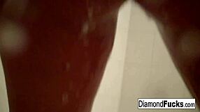 Diamond Gets Wet And Wild In The Shower Masturbating