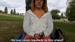 Blonde shows shaved pussy for money