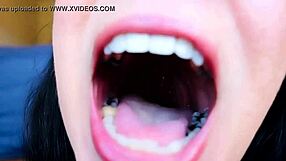 mouth fetish scene featuring tongue play in detailed exploration