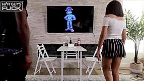 fresh 18yo michelle bent over for first big black cock