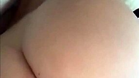 Blonde teen playing with a transparent anal dildo for fun