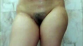 Stupendous natural big boobed Indian babe and amateur giggles and masturbates in the bathroom