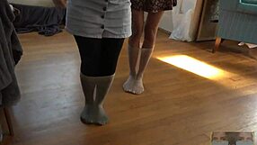 hoping to tease with see-through stockings and socks in asian lesbian fetish?