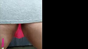 The Brazilian babe twerks in her short dress, showing tight panties up close.