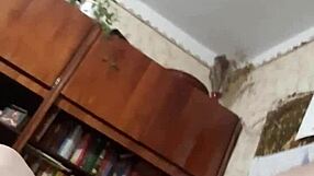 Fat wife shows big tits and ass.