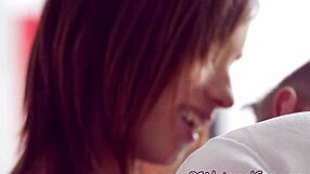 Is this European model teasing you with slow floor fucking?