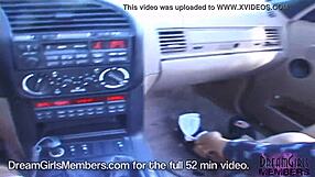 wild latina flashes shaved pussy on public golf course.