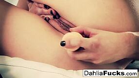 Sexy Dahlia Dildos Her Tight Wet Pussy!