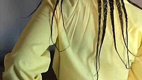 Nasty creampie under study table