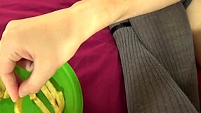 Amateur Girl Eats Cum Fries