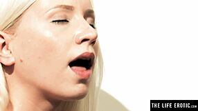 Hot Blonde Wife Teases Her Big Tits Solo