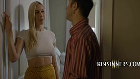 I have sex with my naked step siter’s blonde friend while she is home alone with her cell phone