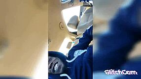 Wow, Ebony Milf Gives Hand Job and No-Hands Blowjob in Parking Lot While Driving!