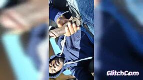 Wow, Ebony Milf Gives Hand Job and No-Hands Blowjob in Parking Lot While Driving!