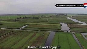 هل جربت ألعاب هولندية وسخة مع ميلف؟ لبن داخلي ينتظر في المزرعة