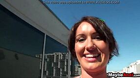 Amateur brunette tries first anal with evelyn lacie 😏