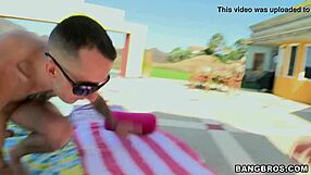 Stepmom and daughter take turns with the ten-inch item