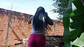 Foi atras de casa eu fui atras pois ela pego no meu pinto