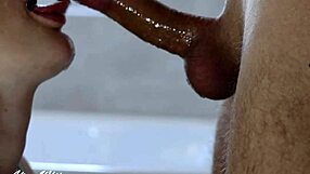 I Sucked Him Sooo Good In Bathroom, Trying Not To Cum With Curvy Brunette.