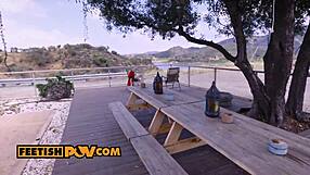 Casey Calvert's intense footjob and anal with toys