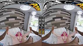 Pink haired pawg lily lou wants to play with your big black baseball bat in virtual porn 😏