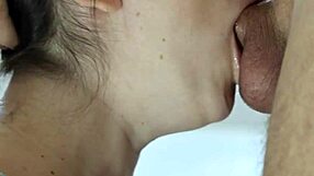 I Sucked Him Sooo Good In Bathroom, Trying Not To Cum With Curvy Brunette.