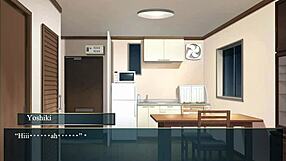 Intensely squeezing the milf's tits in kanojo no okaa-san episode 2