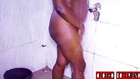 Bathroom Encounter With Ebony Horny Girlfriend!